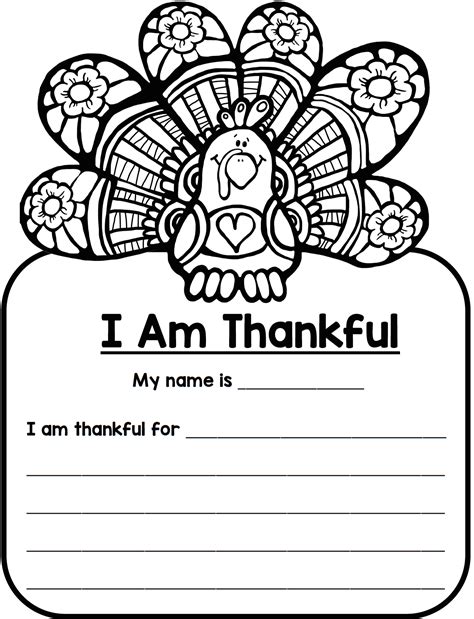 i am thankful for worksheet thanksgiving